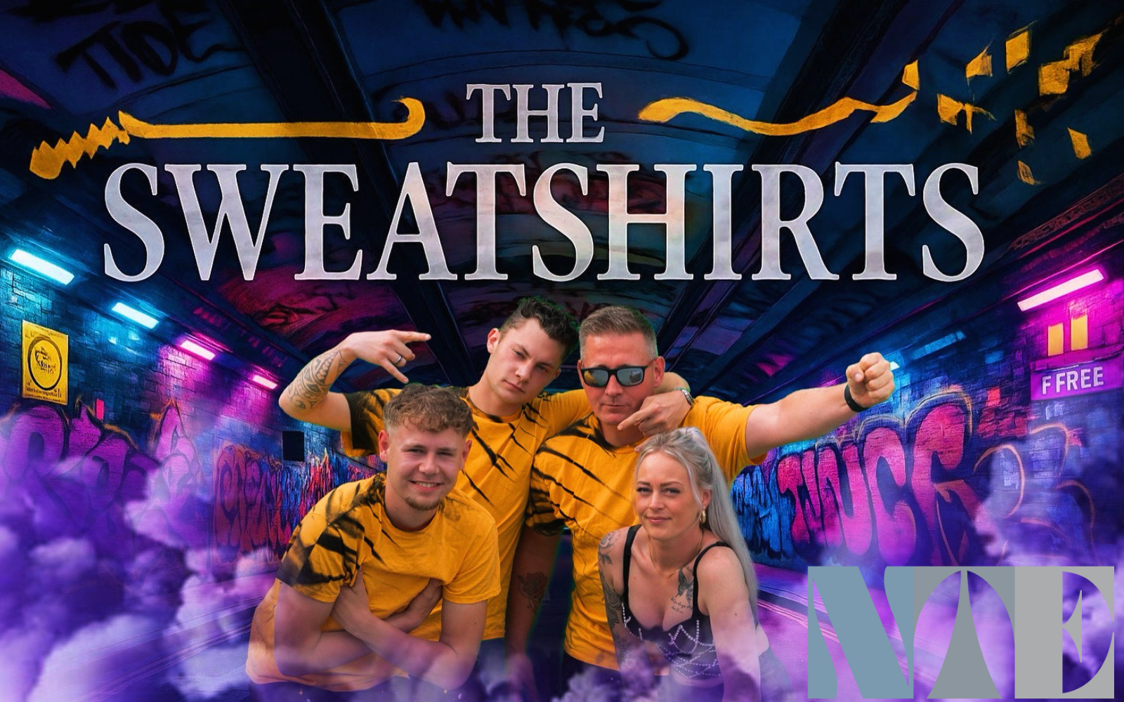 Bandfoto 2026 met logo NTE